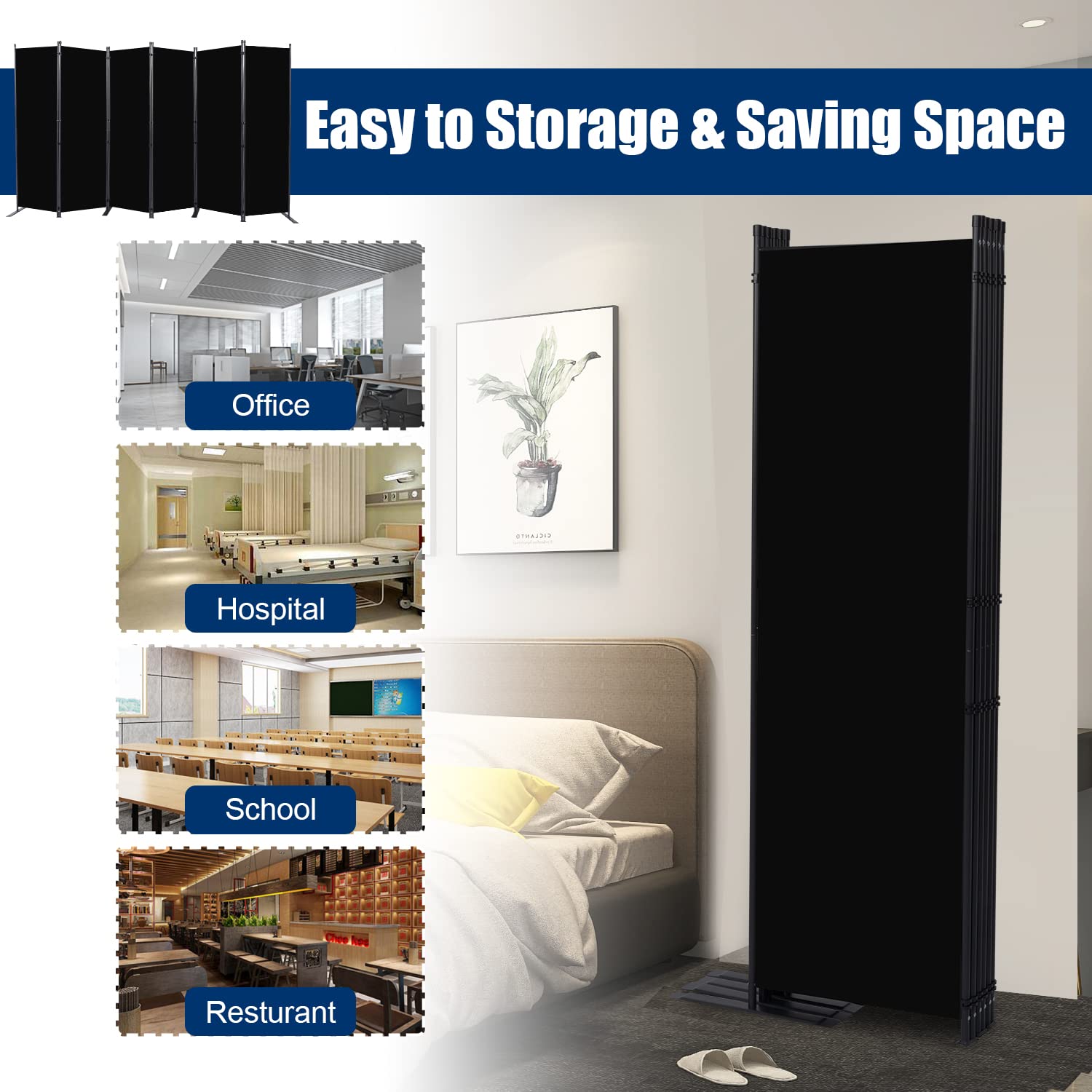 HOMSCREENER triple-buckle hinges enable easy orientation changes.