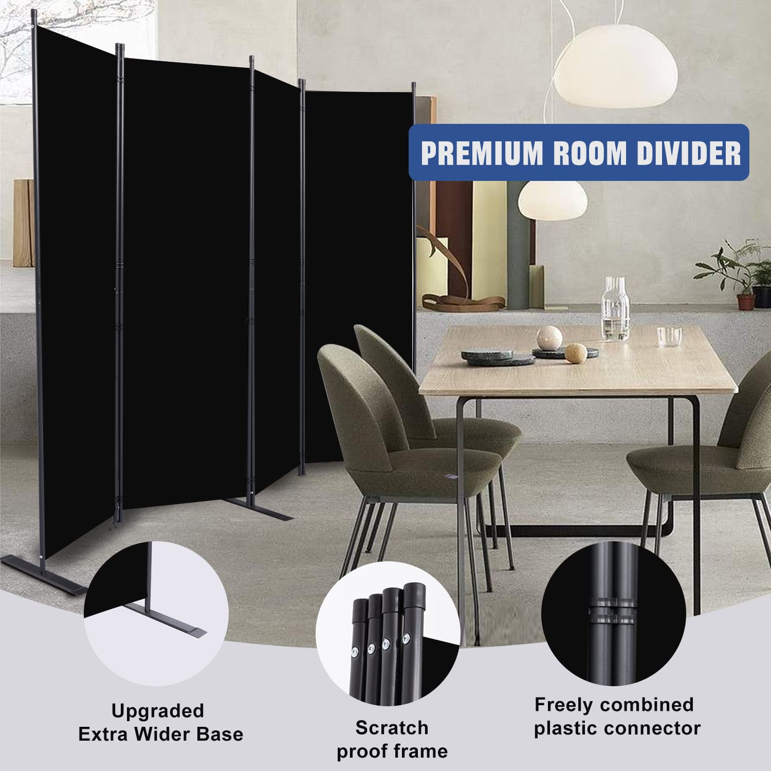 HOMSCREENER triple-buckle panel connection enables flexible, multi-panel configurations.