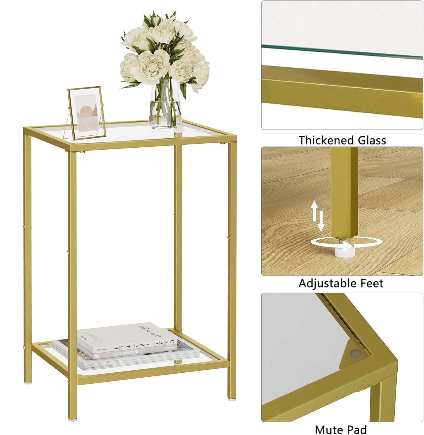 HOMSHO polished-edge safety features protecting feet and floors
