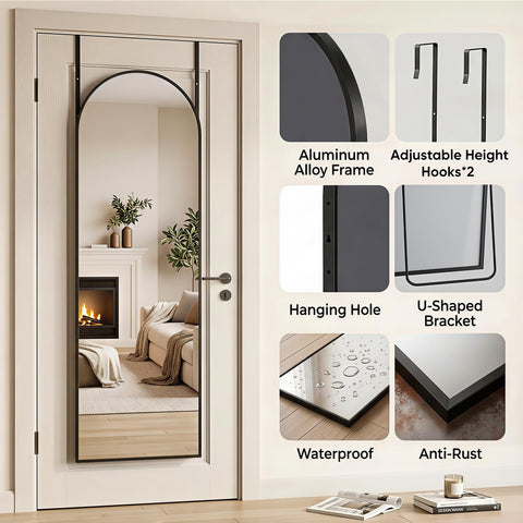 Homsion adjustable door hooks ensure a secure fit.