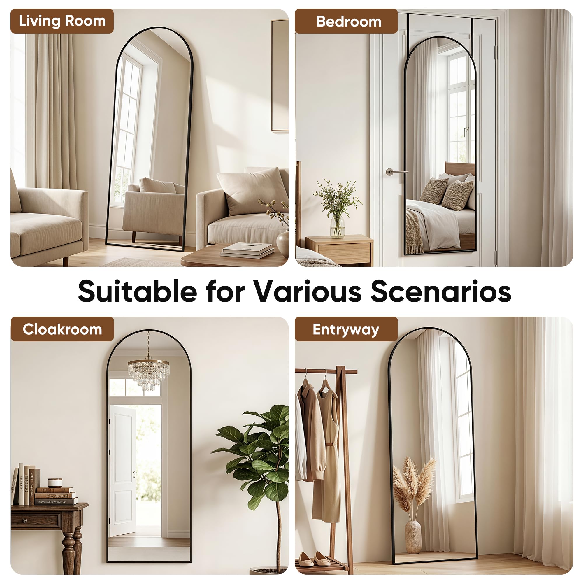 Homsion versatile placement suitable for bedroom or entryway use.