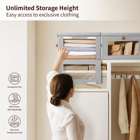 Homsorout clear-window storage bin shows contents at a glance