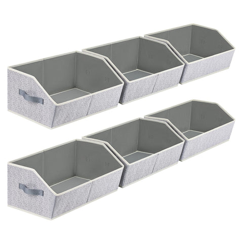 Homsorout closet bin front view offers easy access to clothes.