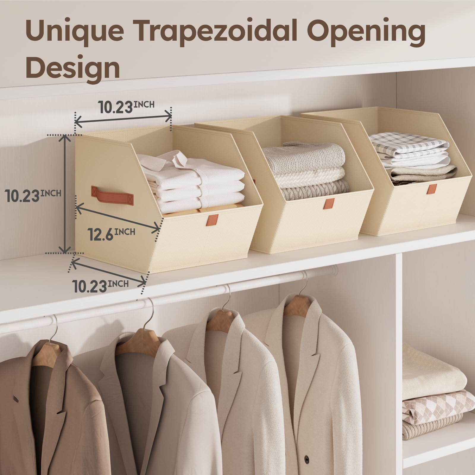 Homsorout beige tone blends with decor while organizing essentials