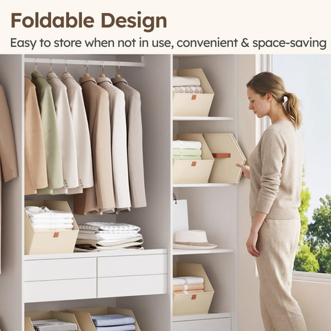 Homsorout breathable construction helps organize clothes, towels, and toys