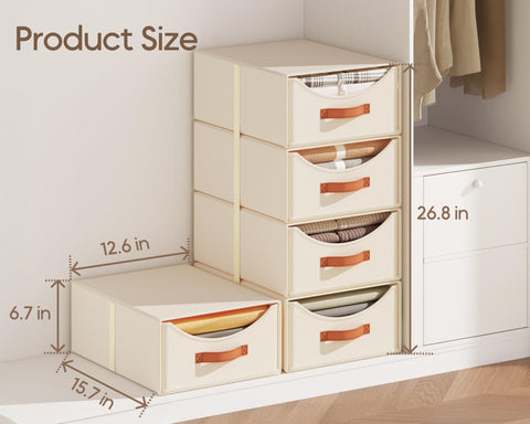 Homsorout clothes drawer open shows convenient wardrobe access.