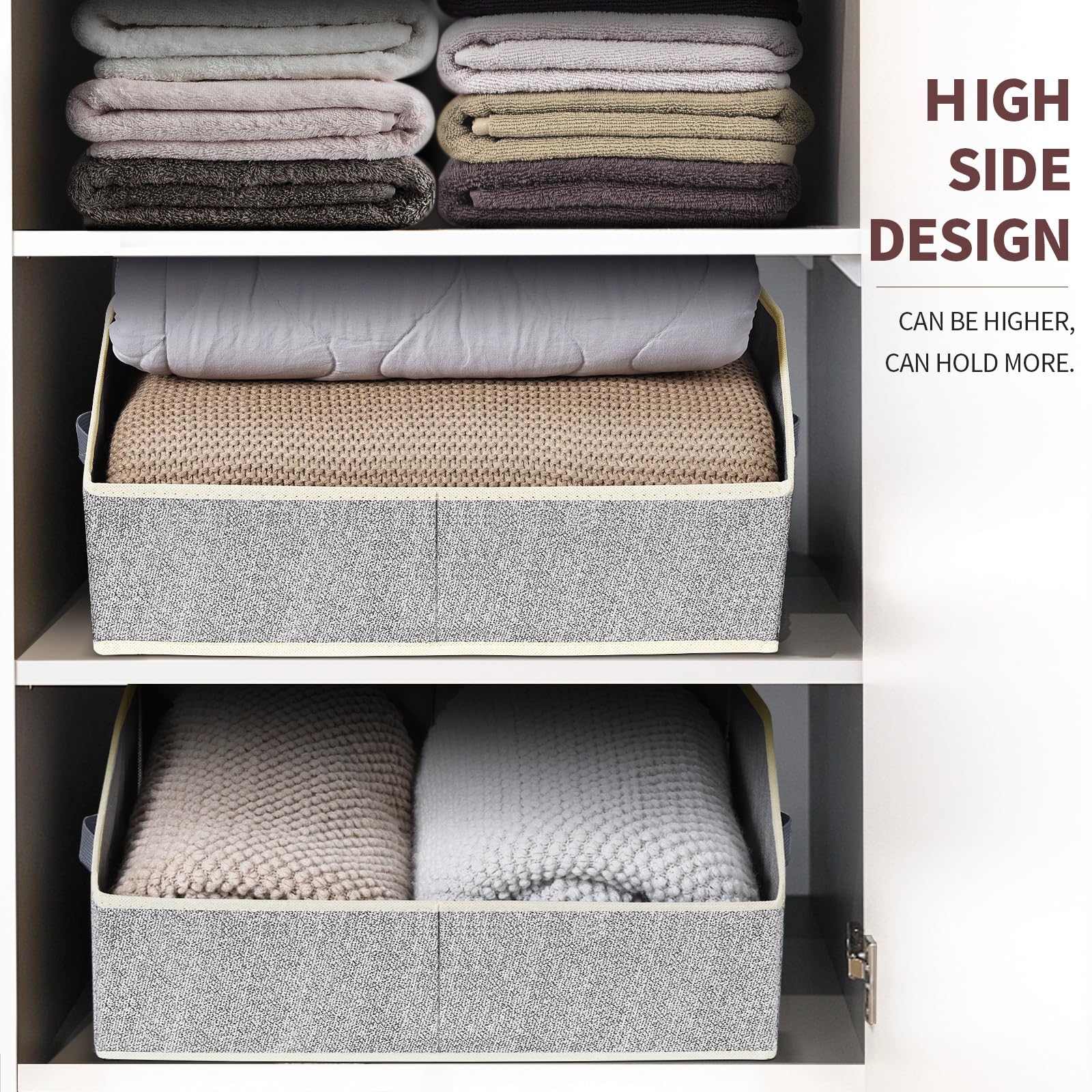 Homsorout collapsible bin folded flat for neat storage.
