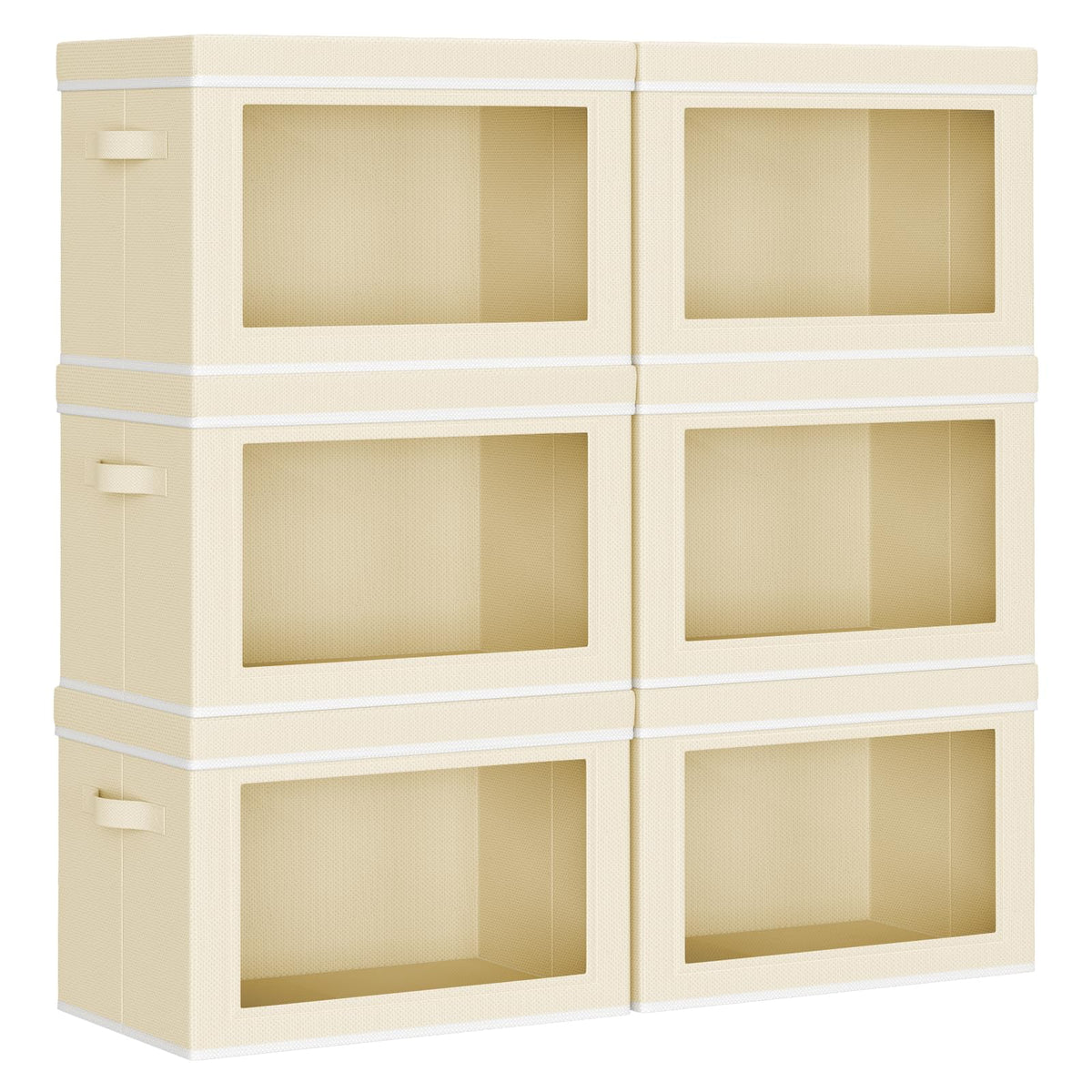Homsorout collapsible storage bin with lid window keeps clothes visible and dust-free.