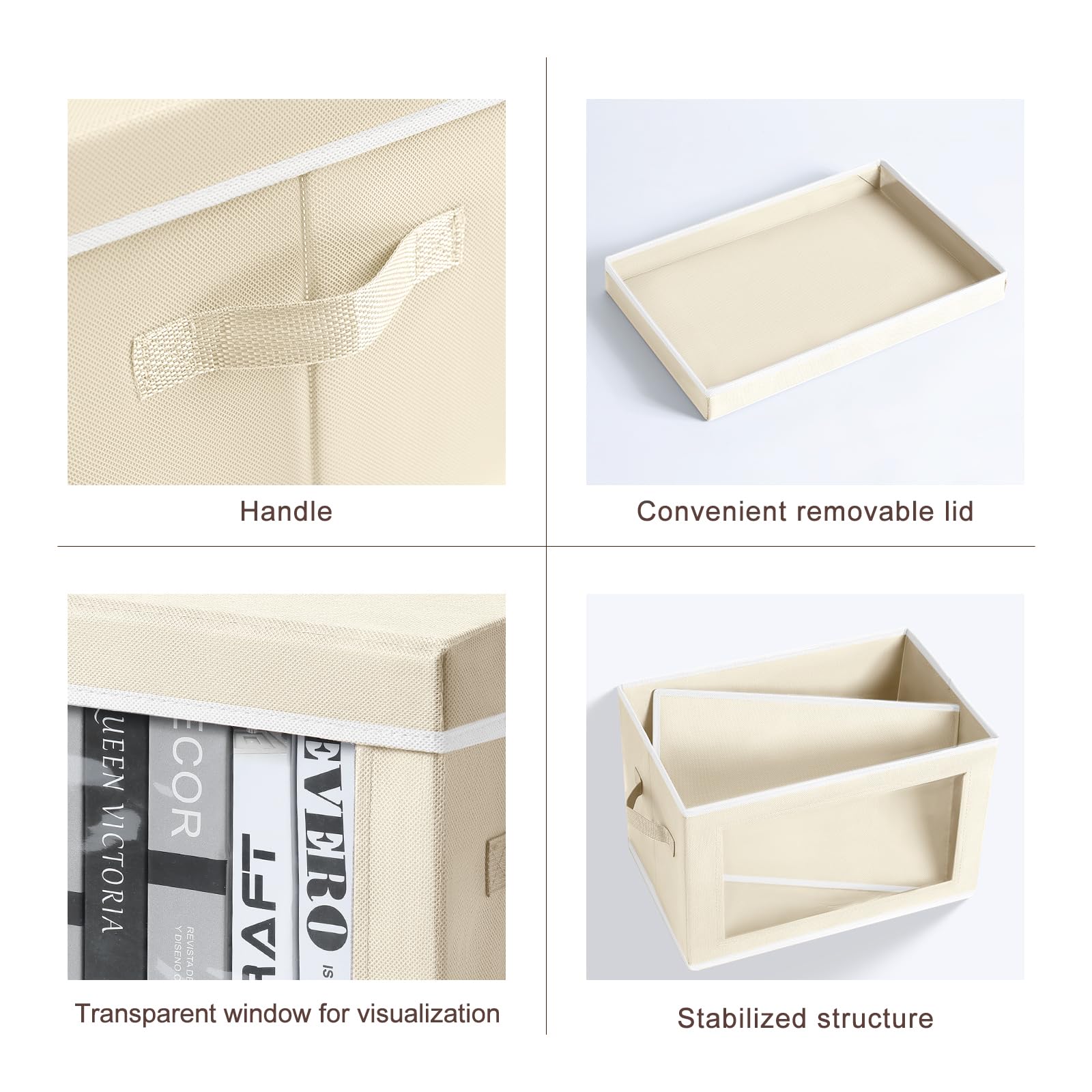 Homsorout compact shelf storage design fits on most shelves.