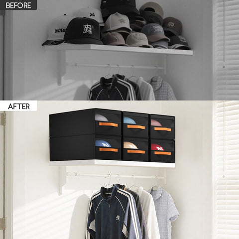 Homsorout dustproof hat box protects caps from dust