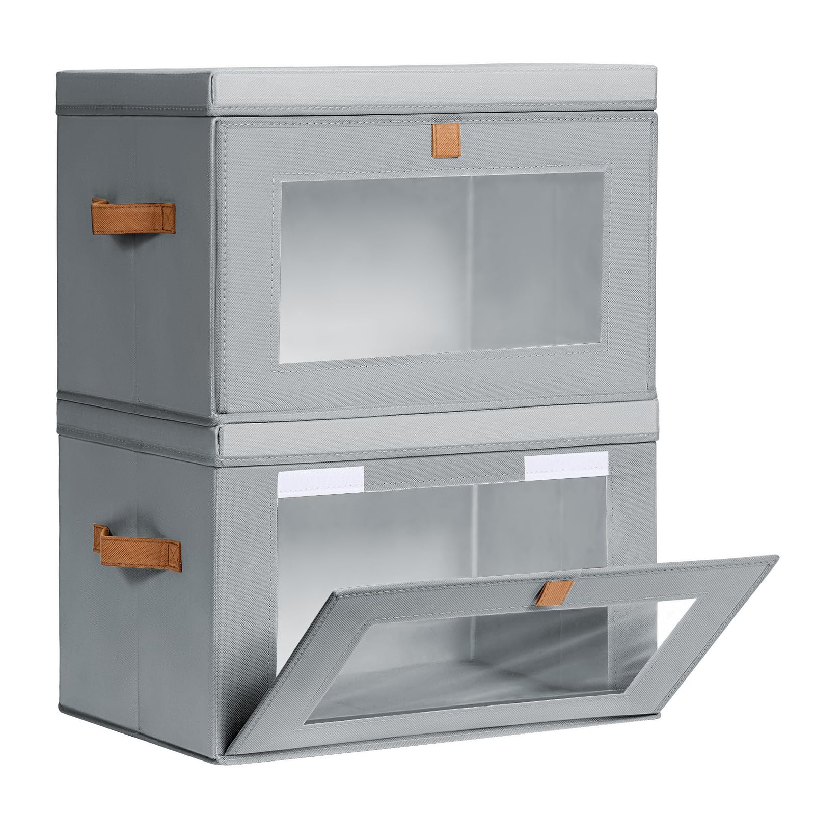 Homsorout front-opening closet bin for easy access on high shelves