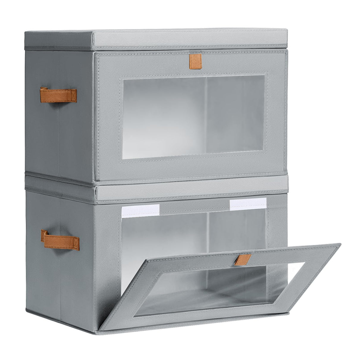 Homsorout front-opening closet bin for easy access on high shelves