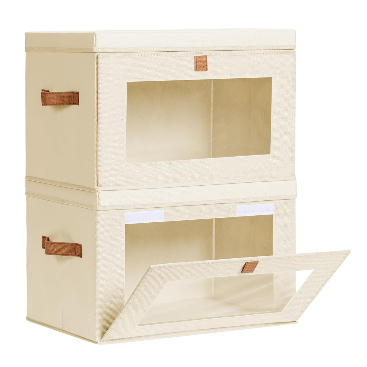 Homsorout large closet storage front opening bin on a shelf for easy access