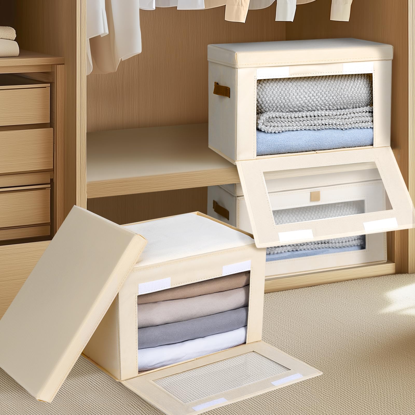 Homsorout bins feature two sturdy handles for easy transport