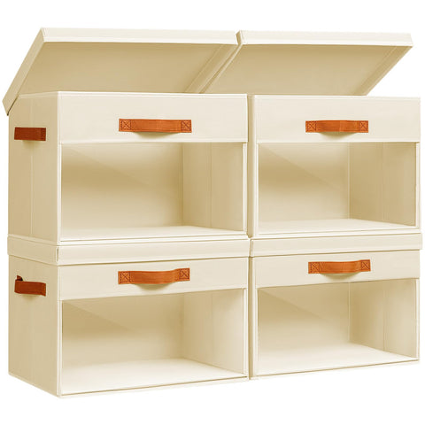 Homsorout large storage bin with clear window for quick item visibility in the home.