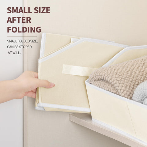 Homsorout multi-use bins storing clothes, towels, books, or blankets