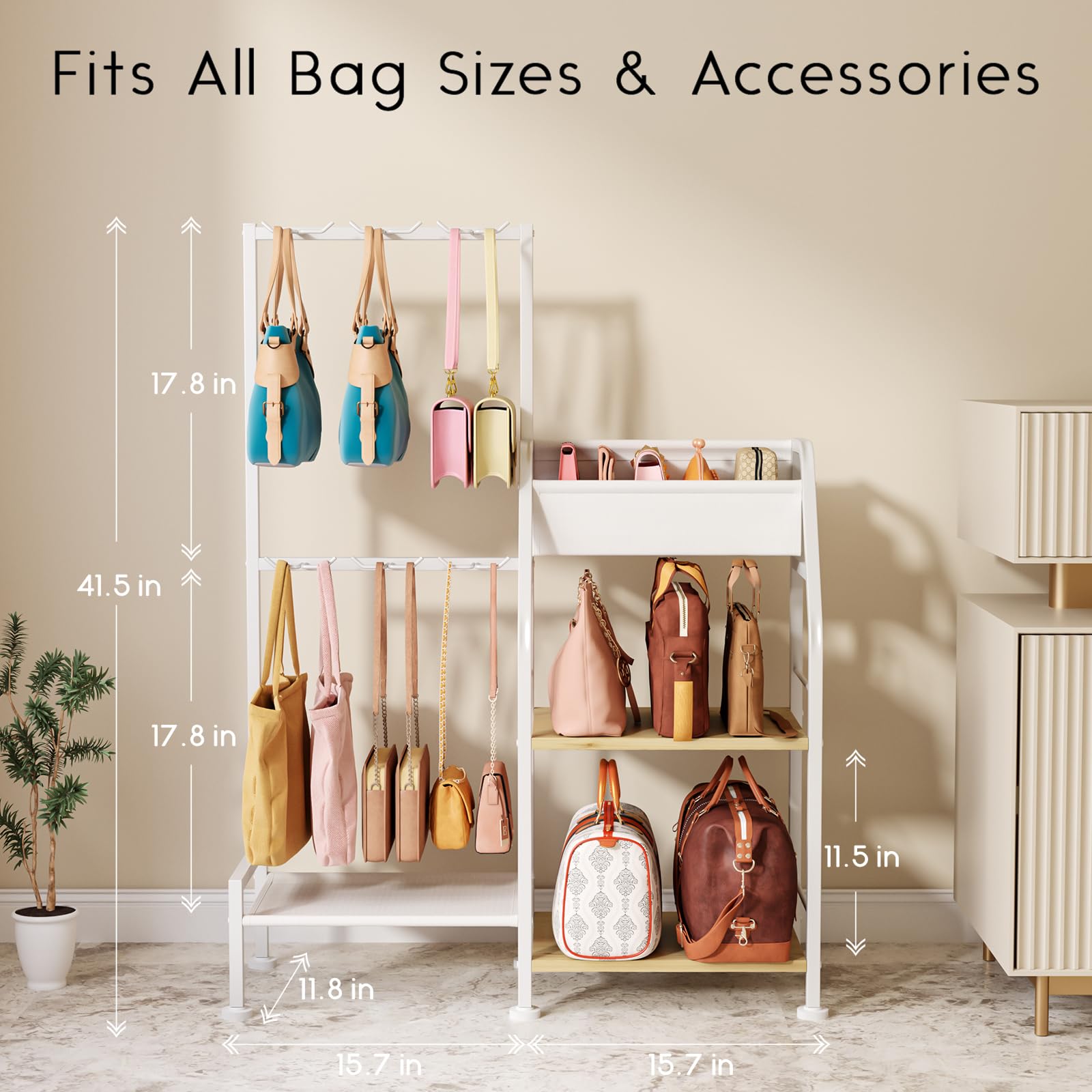 Homsorout fabric-basket stores wallets and sunglasses securely, reducing clutter