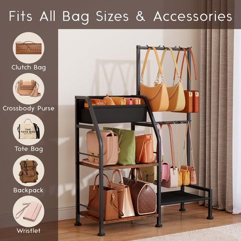 Homsorout Purse Organizer fabric basket securely stores small accessories.