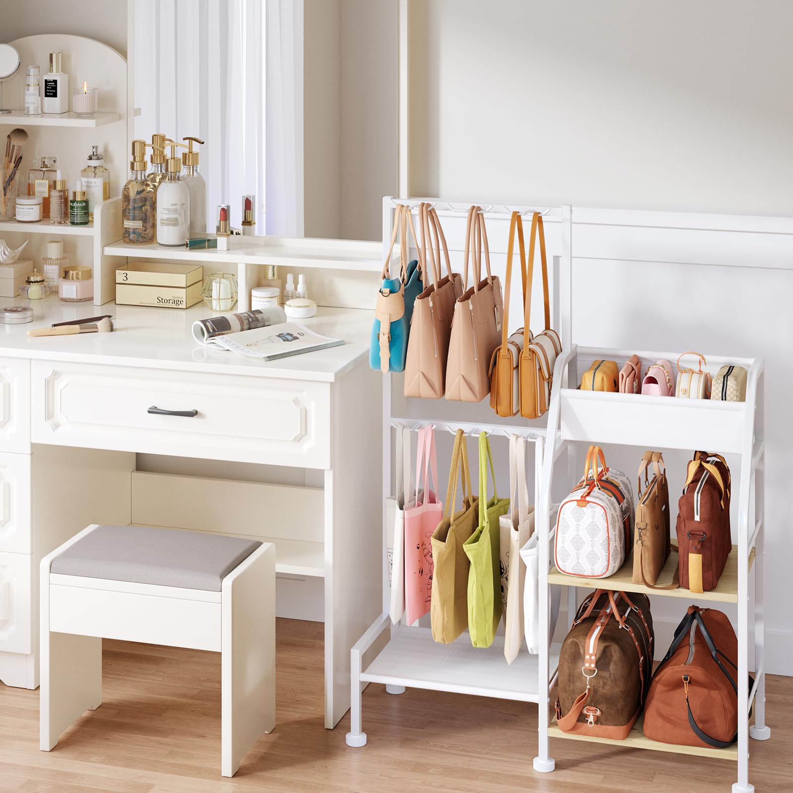 Homsorout white-finish adds a clean, modern look to closets and bedrooms