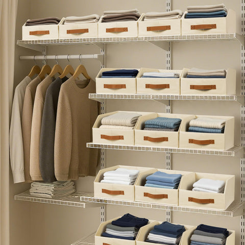Homsorout breathable non-woven fabric bin with sturdy structure.