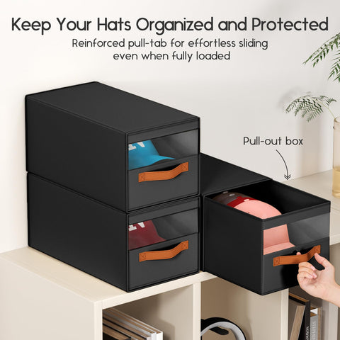 Homsorout stackable cap holder saves space in small closets