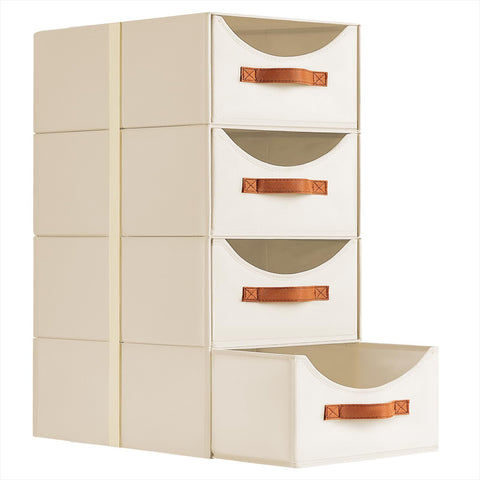Homsorout stackable drawers in front view showing easy access and ample storage.