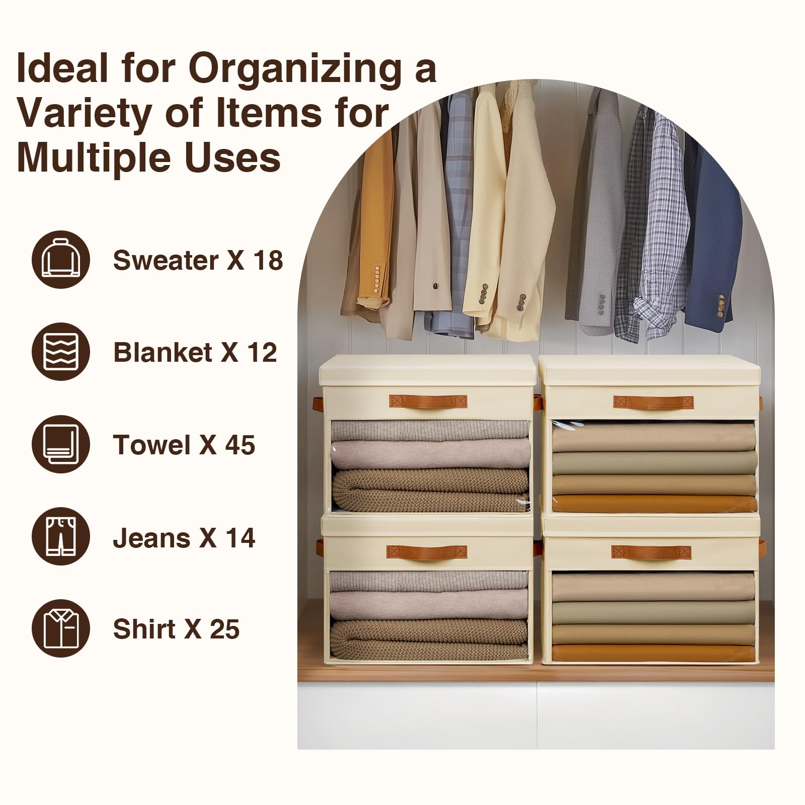 Homsorout storage bin with lid and reinforced bottom for durable use.