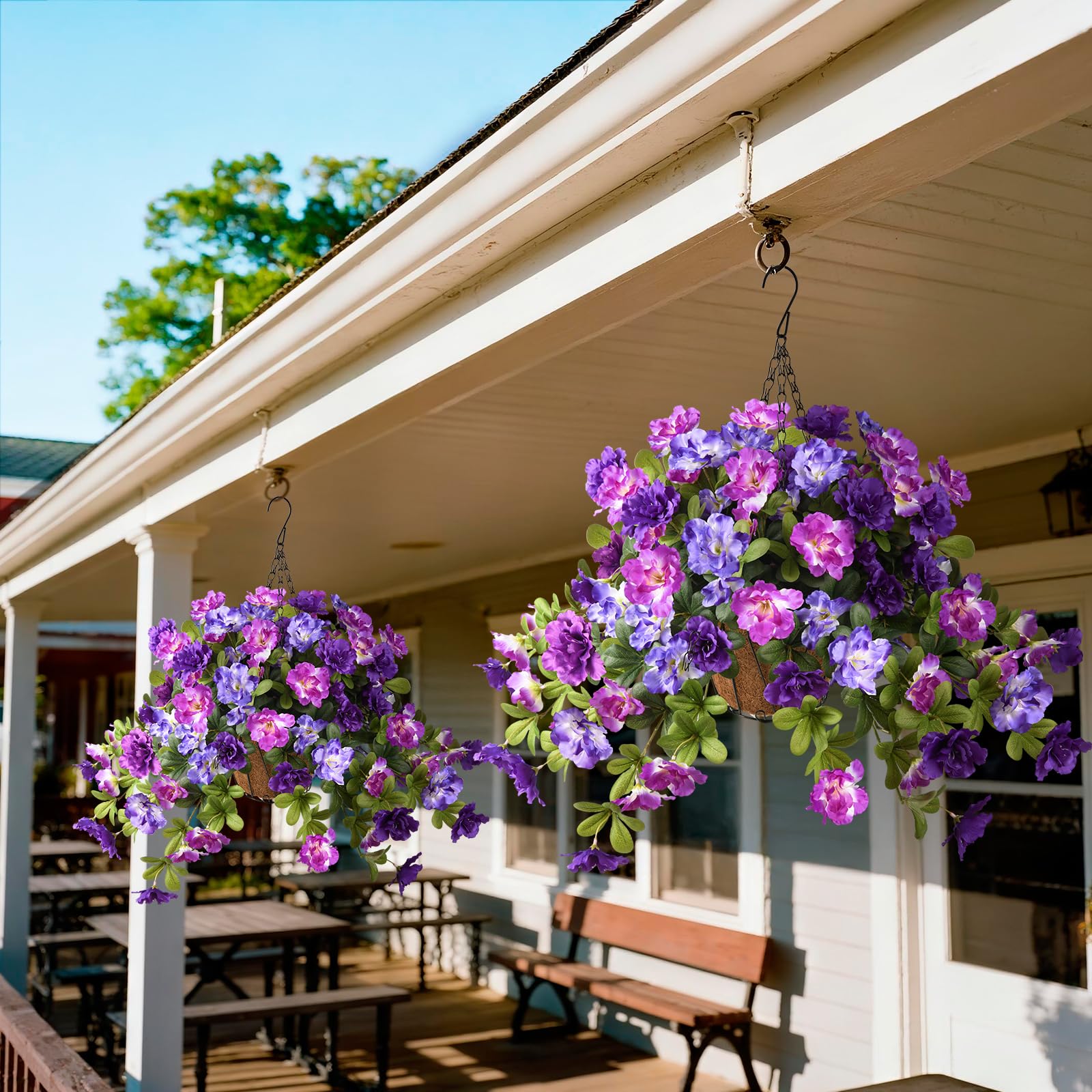 Homsunny versatile artificial flowers for indoor and outdoor use.