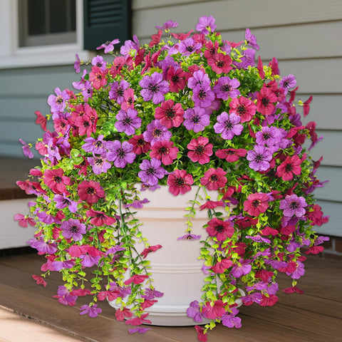 Homsunny realistic faux flowers enhance indoor and outdoor spaces.