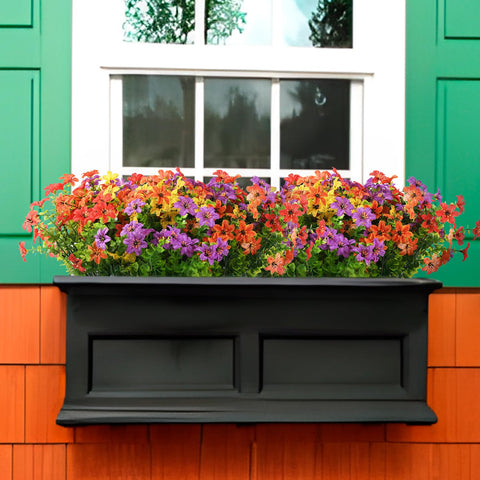 Homsunny artificial flowers porch hanging basket, easy seasonal styling.