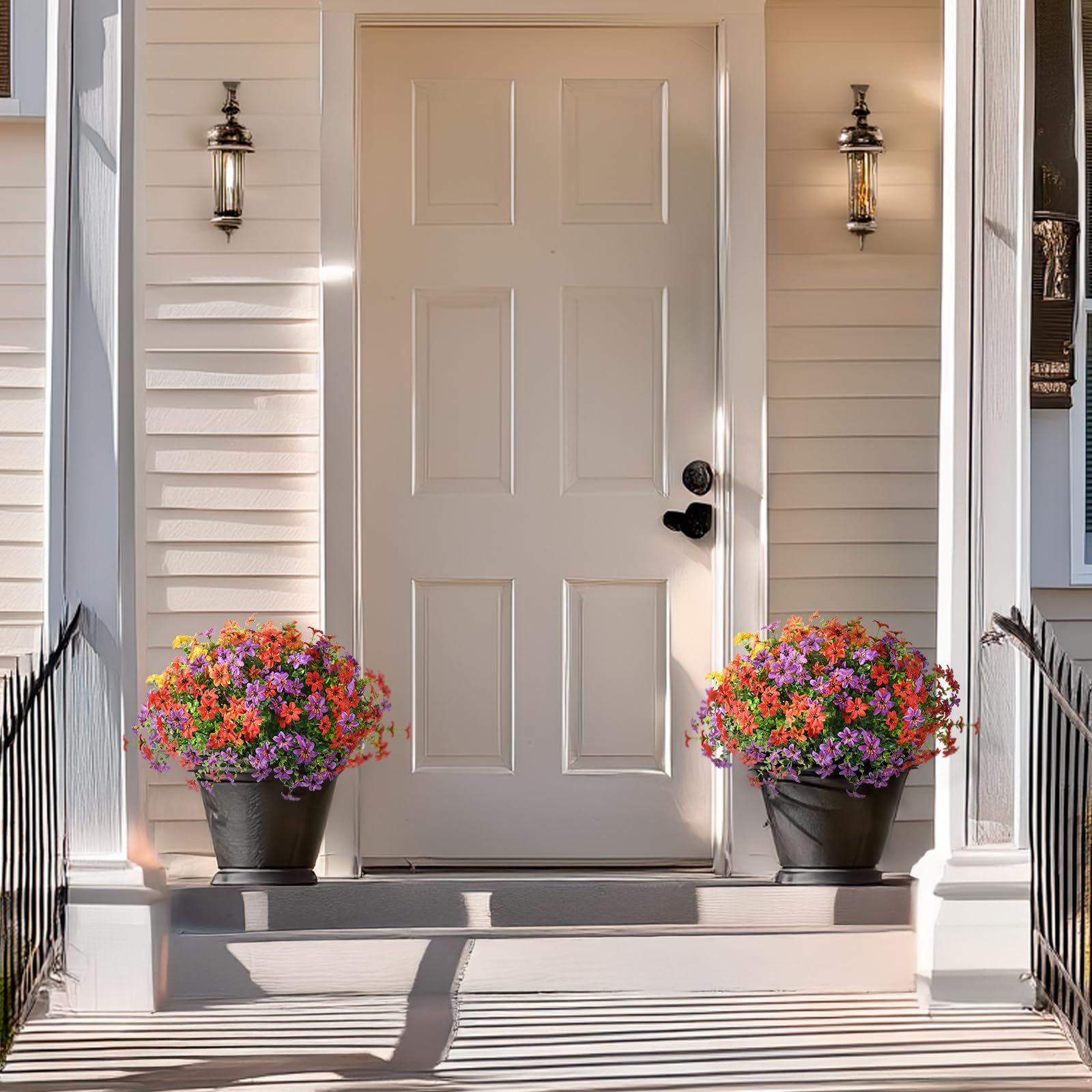 Homsunny artificial flowers windowsill decor, ideal for bright interior accents.