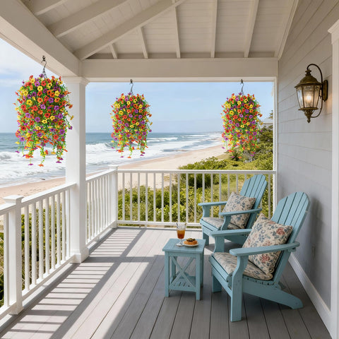 Homsunny daisies and eucalyptus texture mimic fresh blooms outdoors.
