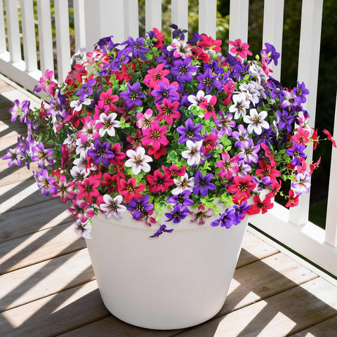 Homsunny 12-bundle outdoor daisy arrangement with UV-resistant petals