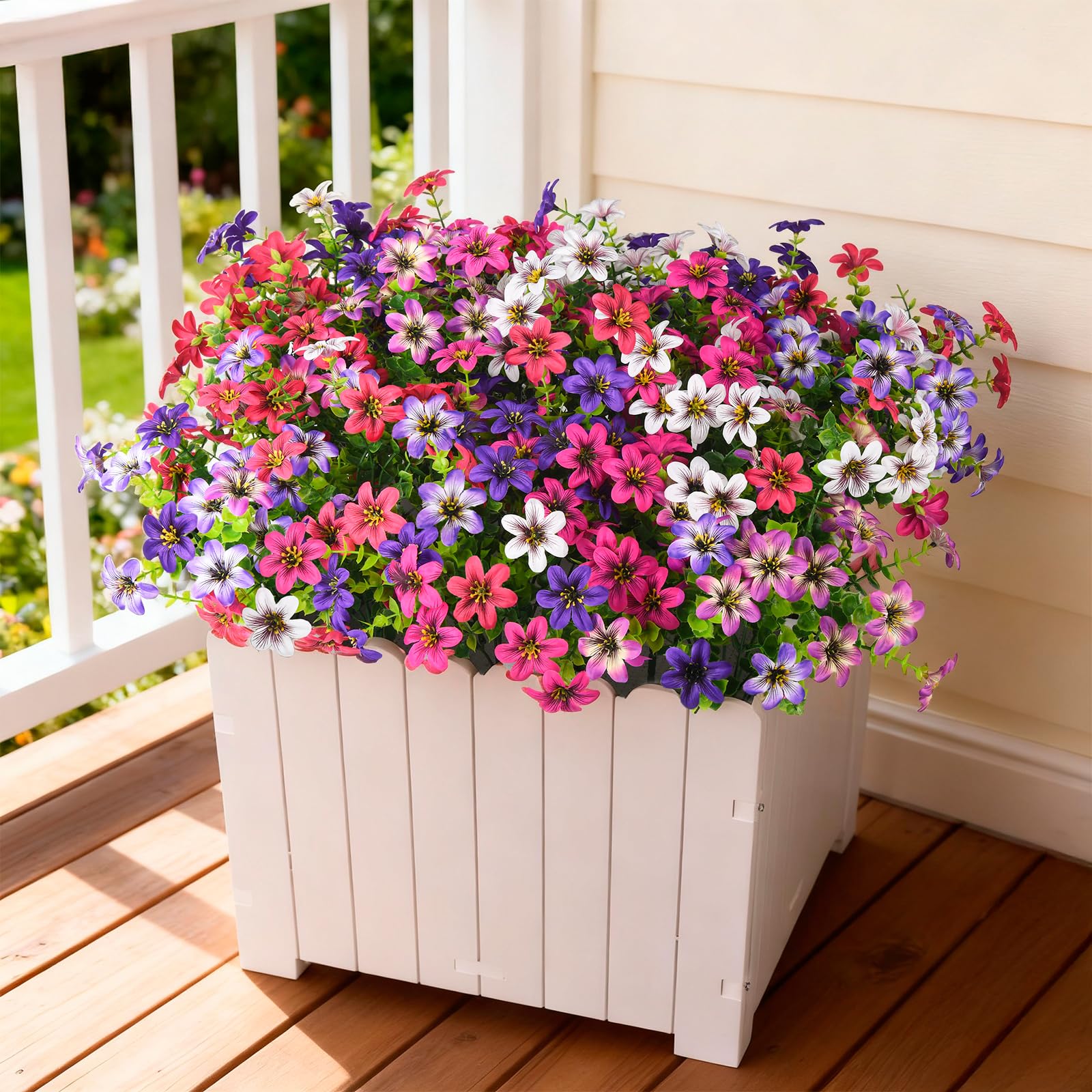 Homsunny close-up of lifelike silk daisy petals