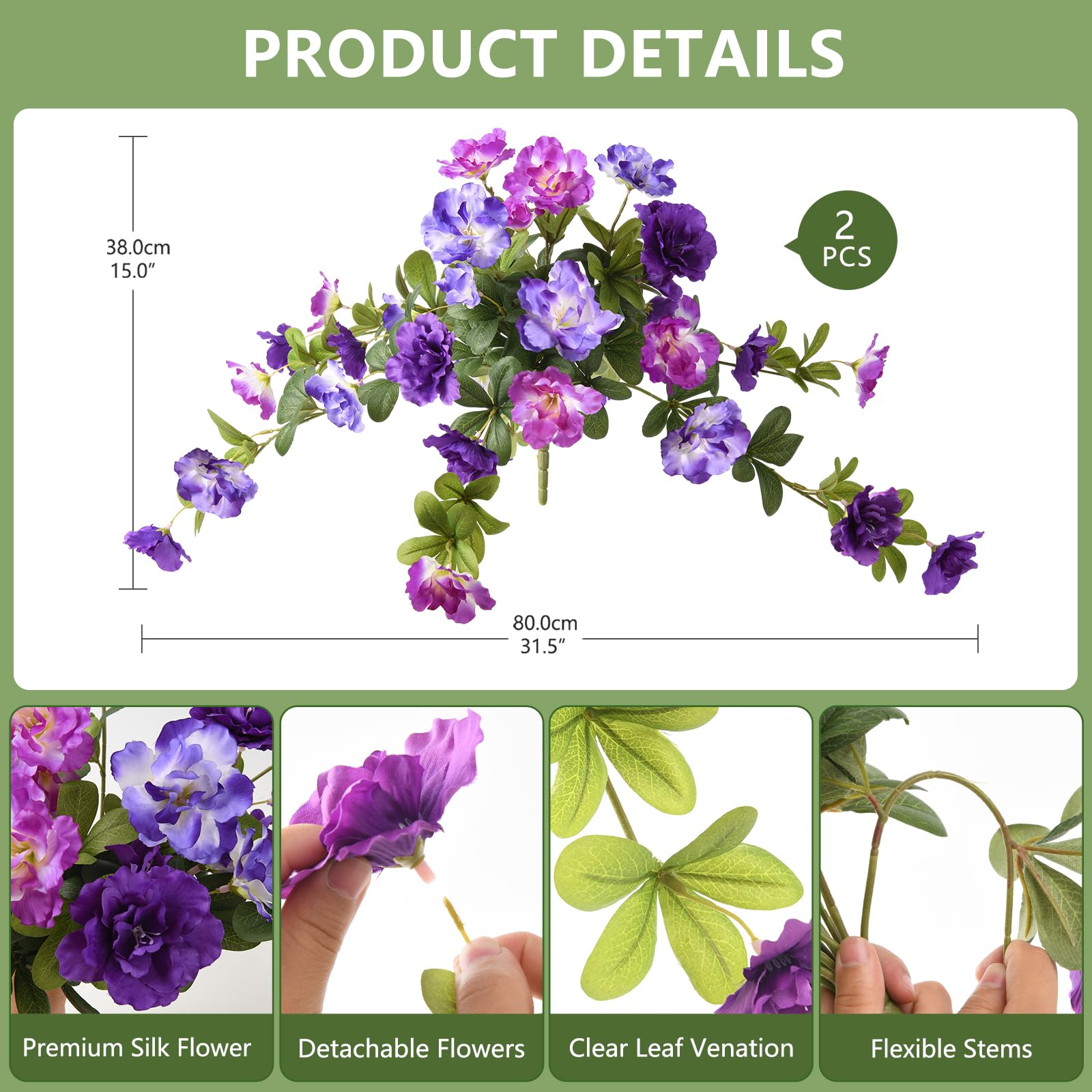 Homsunny flowers show lifelike textures and flexible stems for styling.