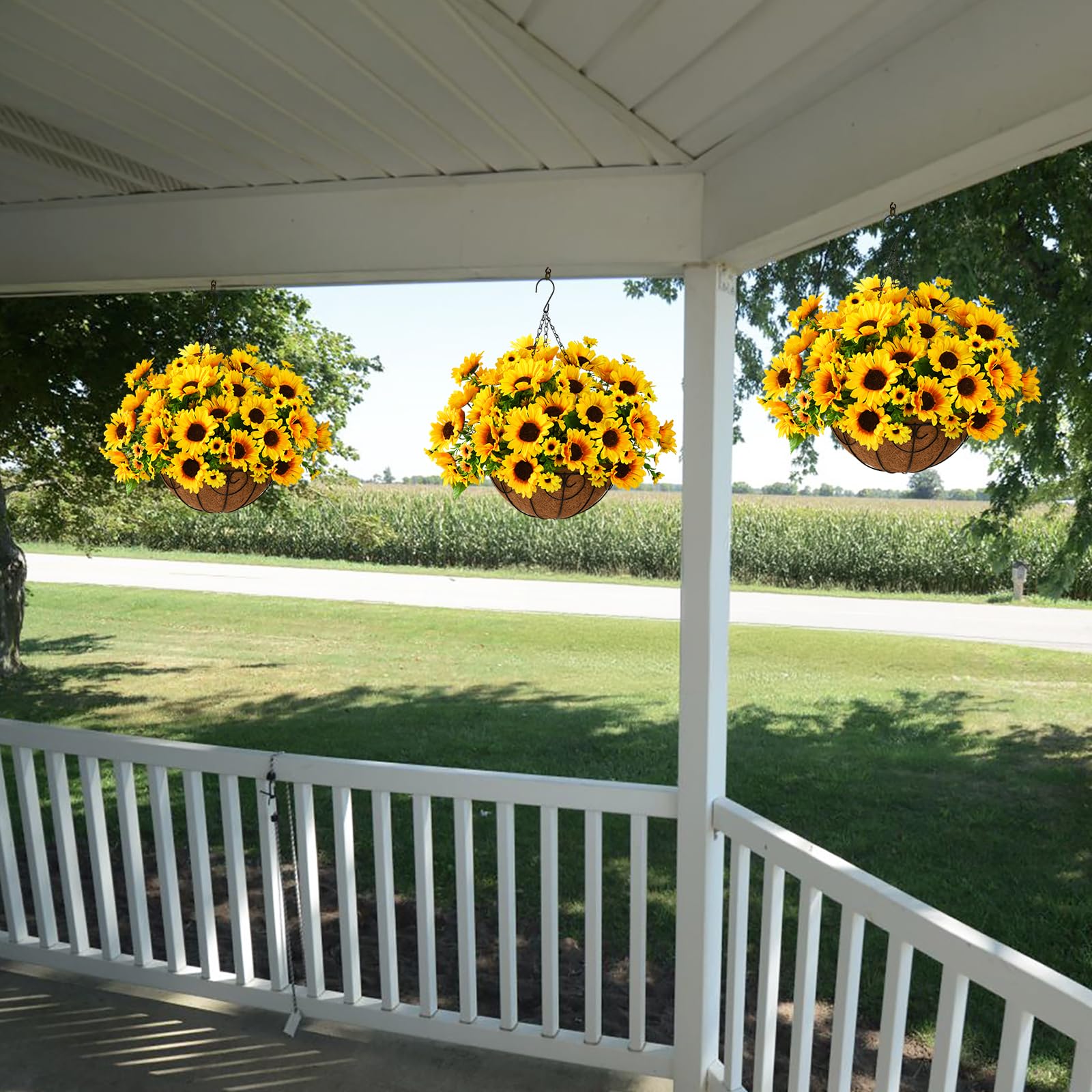 Homsunny faux flowers for patio decor and style
