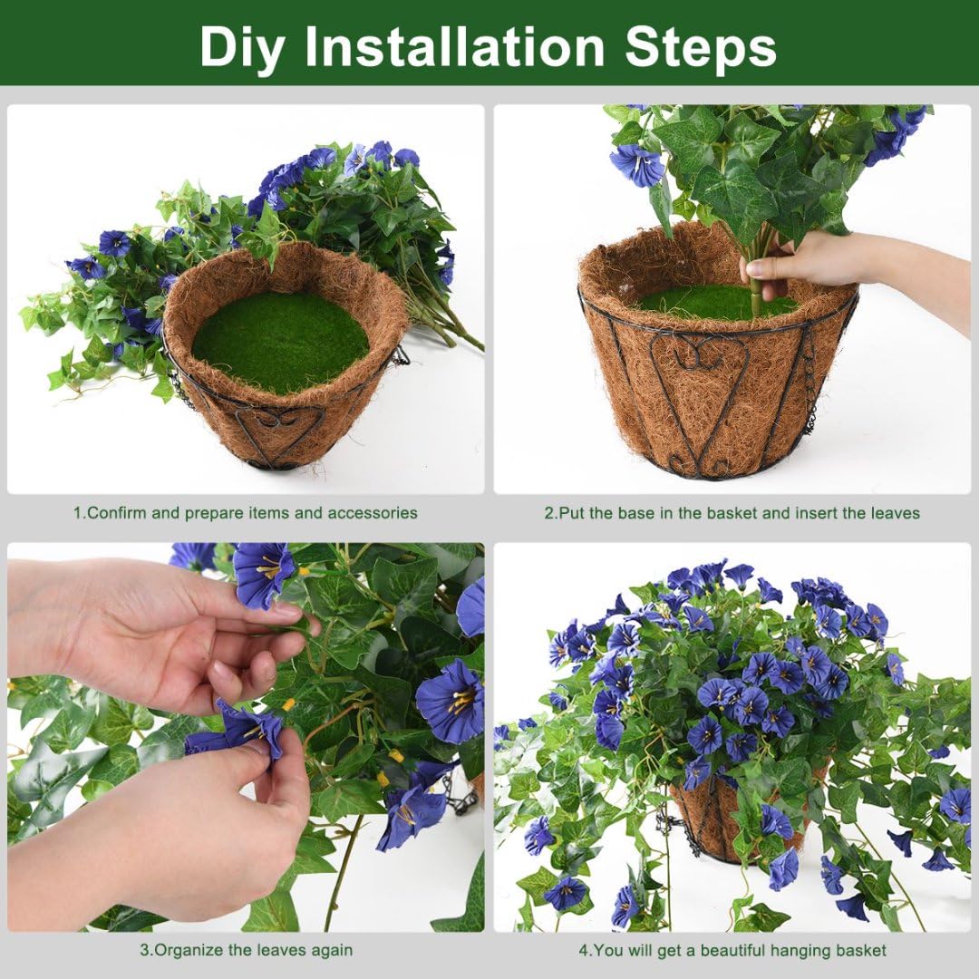 Homsunny decorative petunia arrangement for patios, balconies, porches.