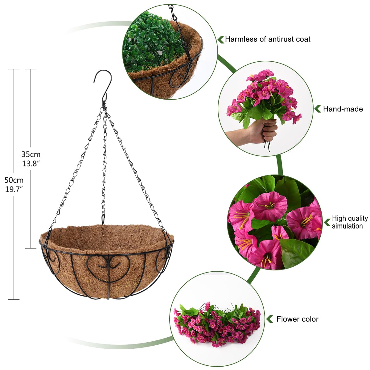 Homsunny outdoor decor: silk petals that stay vibrant without watering