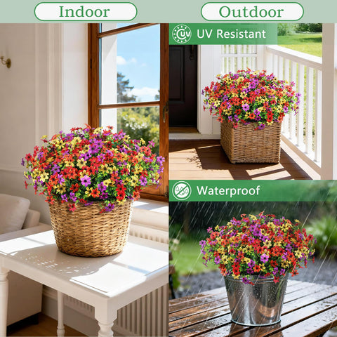 Homsunny outdoor flowers UV-resistant fade-free for long-lasting garden accents.