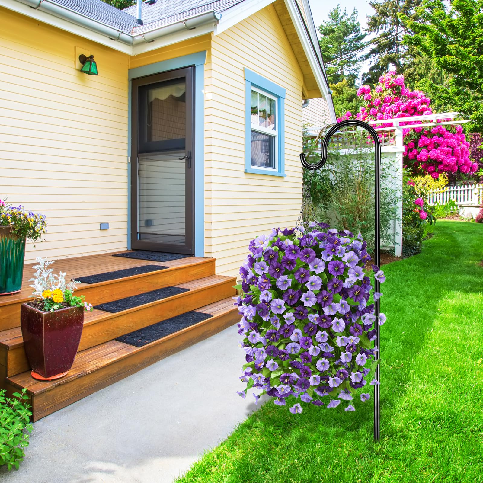 Homsunny outdoor silk flowers for low‑maintenance patio appeal