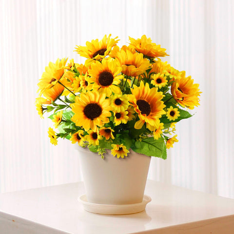 Homsunny outdoor UV-resistant sunflowers stay vibrant