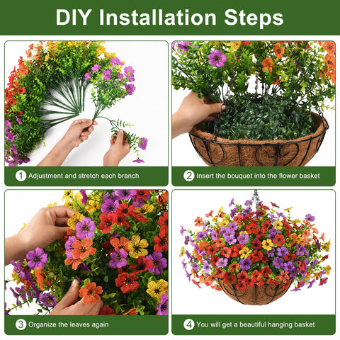 Homsunny patio decor featuring hanging flowers for quick visual upgrade.