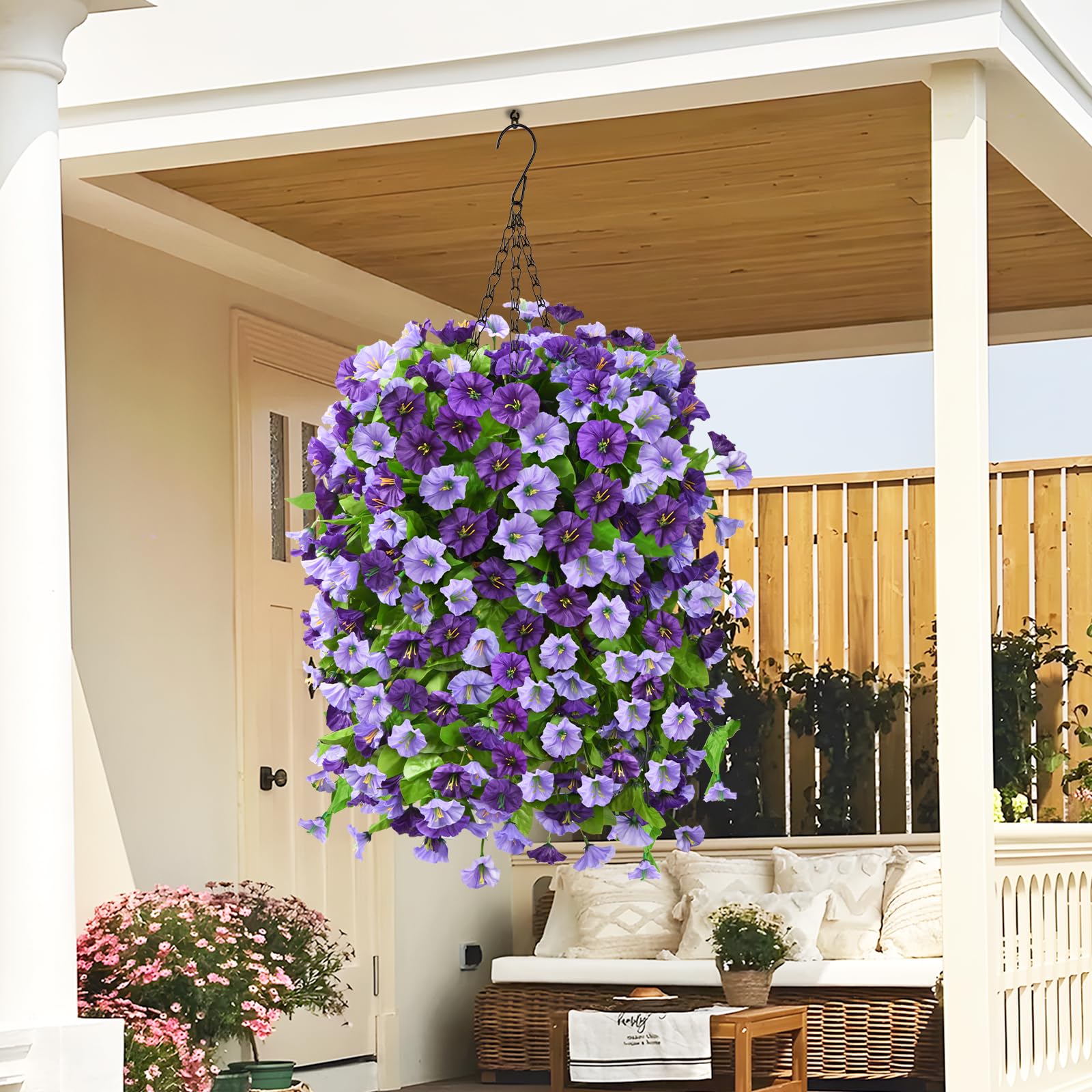 Homsunny purple flower decor ideas for patios and yards
