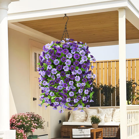 Homsunny purple flower decor ideas for patios and yards