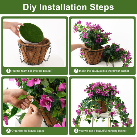 Homsunny realistic silk bougainvillea for year-round color