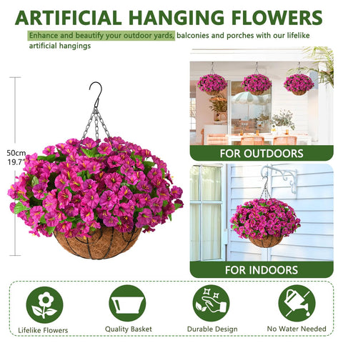 Homsunny silk morning glory planter: vibrant color with low maintenance