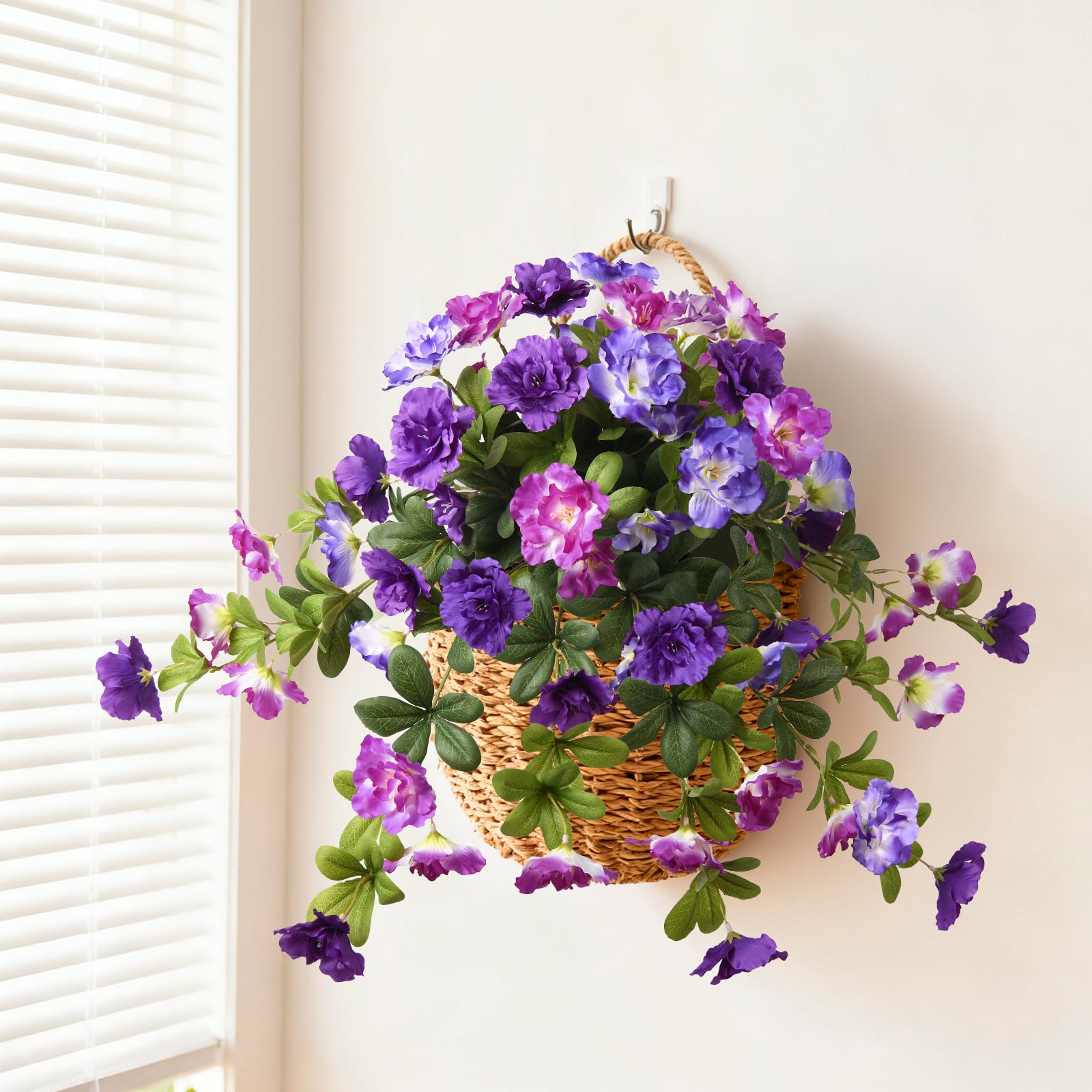 Homsunny spring decor for porch or balcony creates welcoming ambiance.