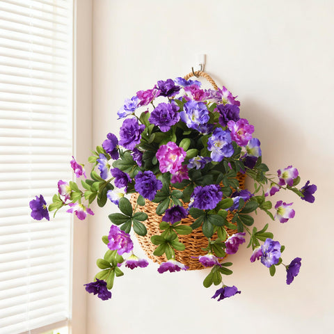 Homsunny spring decor for porch or balcony creates welcoming ambiance.