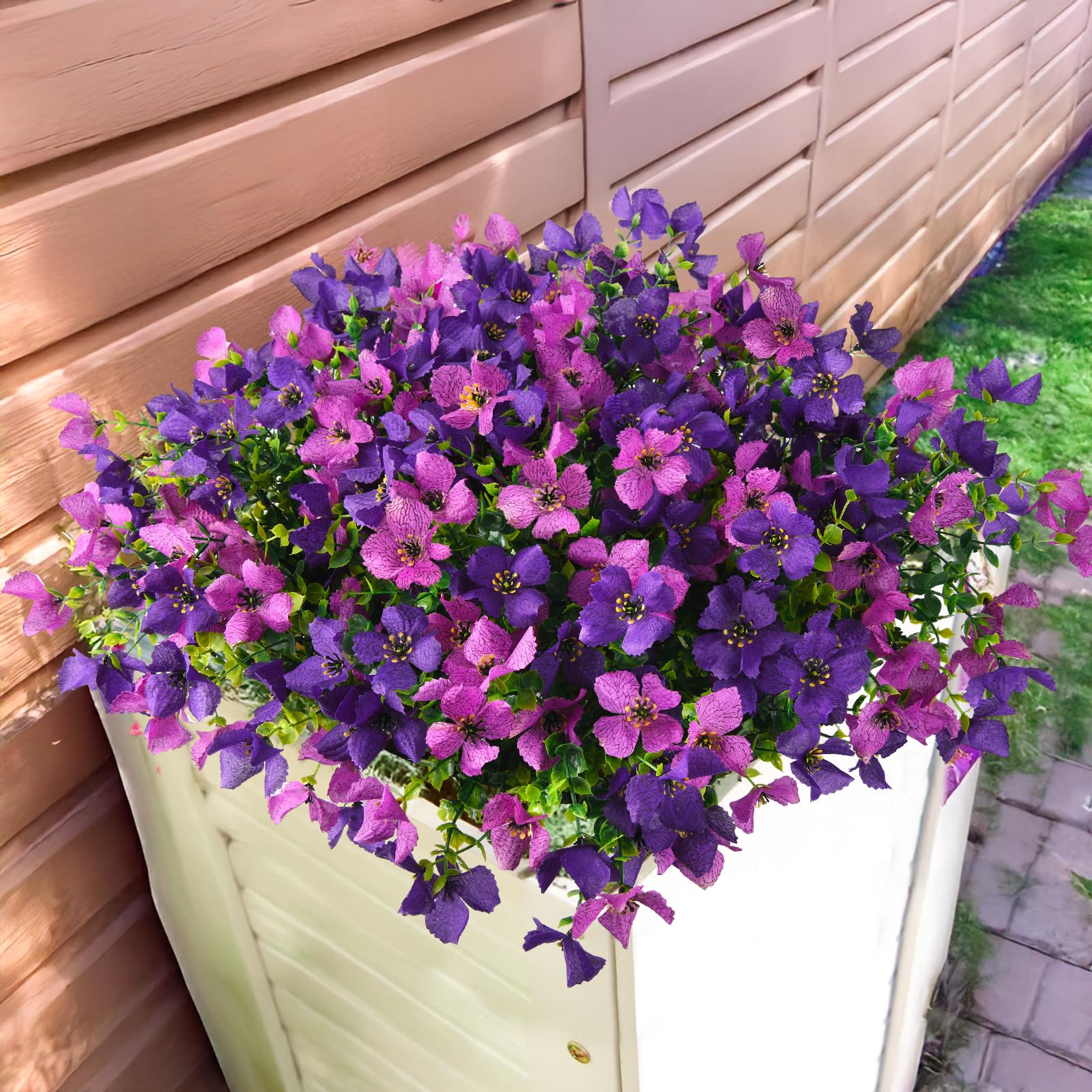 Homsunny twelve-bundles outdoor flowers brighten spaces with minimal upkeep