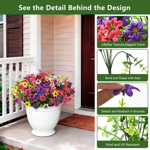 Homsunny UV-resistant petals stay vibrant in sunlit spaces.